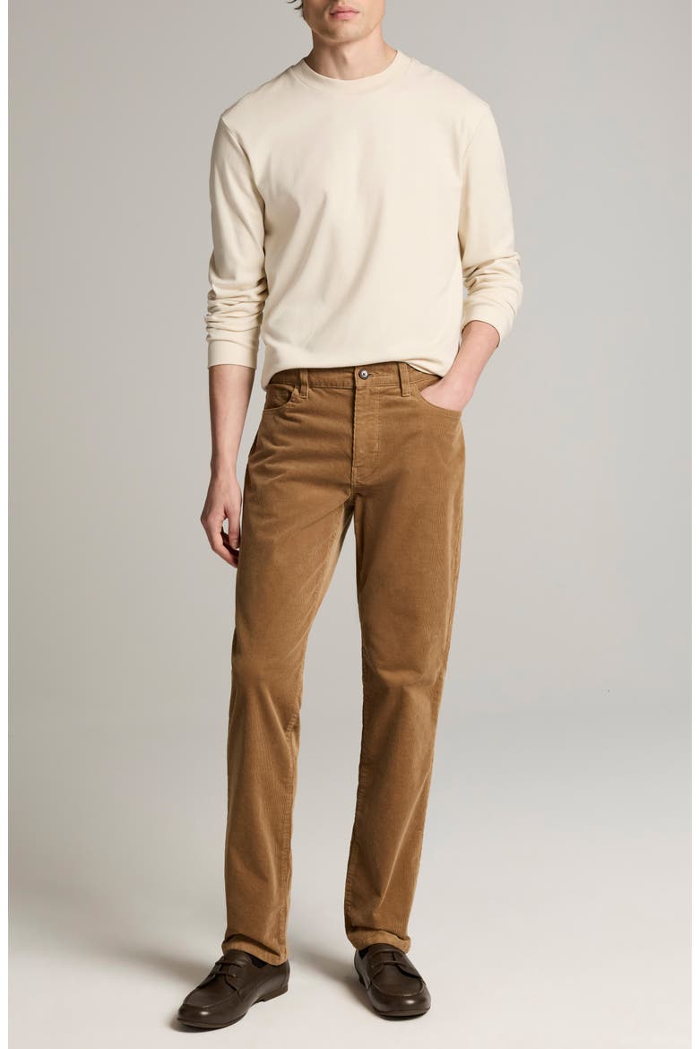 Dylan Stretch Cotton Corduroy Pants, Alternate, color, DK CAMELETTO