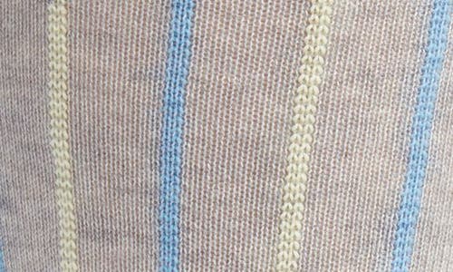 Nordstrom Vertical Stripe Cotton Blend Dress Socks In Gray