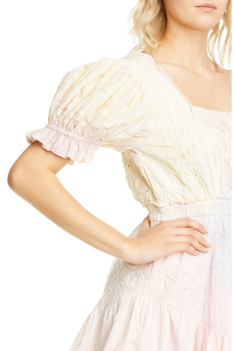 Tomasina Embroidered Cotton Minidress, Alternate, color, MULTI TIE DYE