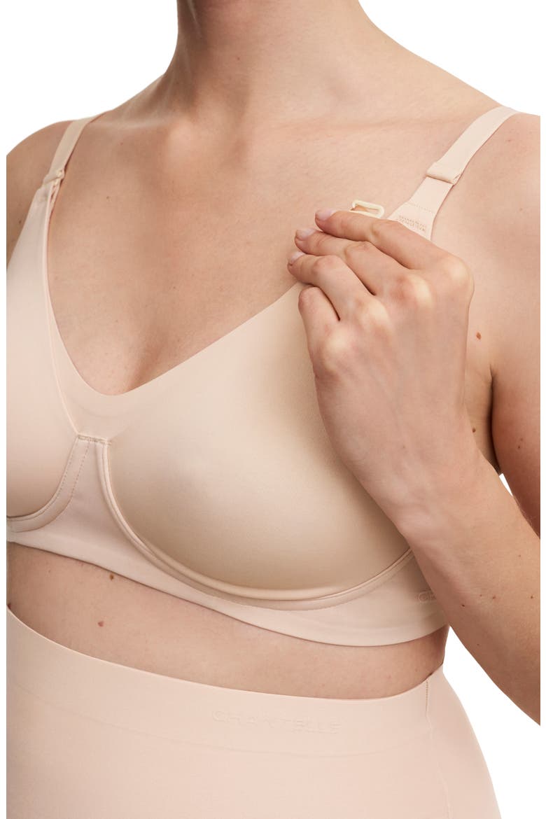 Pure Wireless Unlined Maternity/Nursing Bra, Alternate, color, NUDE BLUSH-1N
