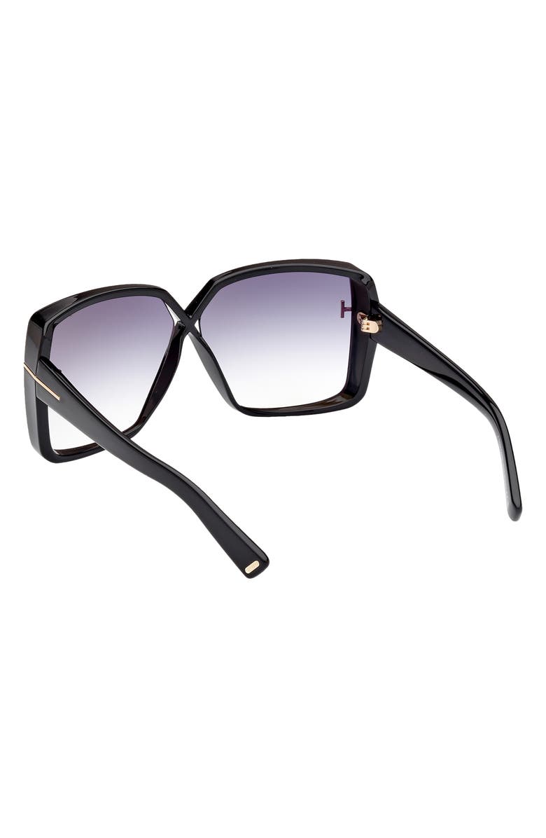 TOM FORD Yvonne 63mm Oversize Gradient Butterfly Sunglasses, Alternate, color, 