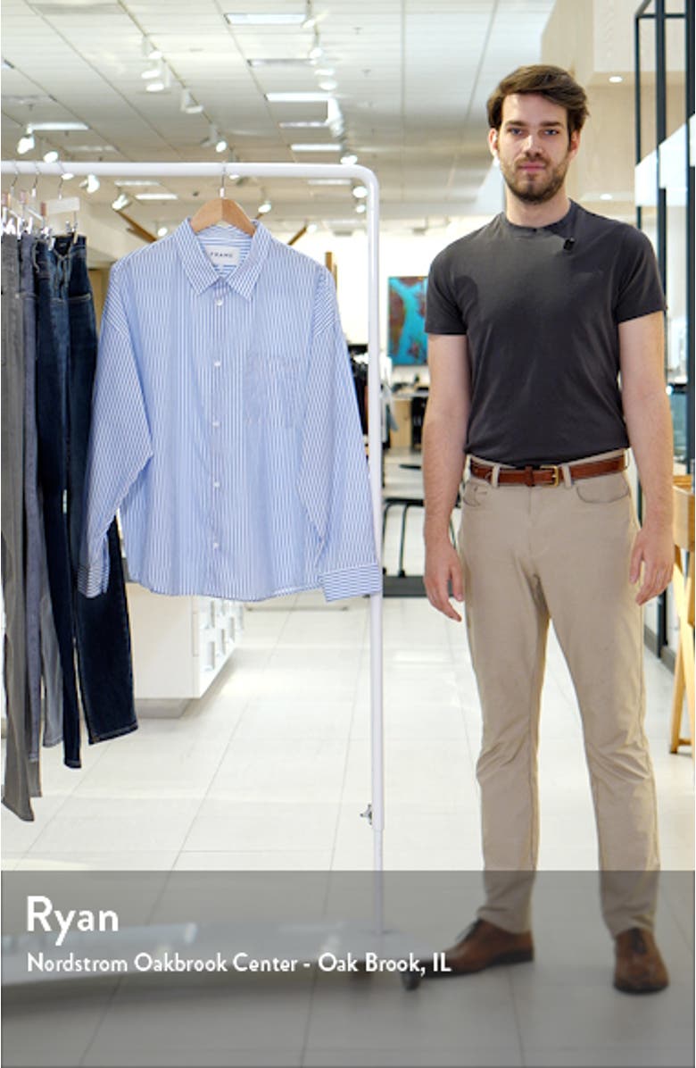 Stripe Relaxed Fit Button-Up Shirt, sales video thumbnail