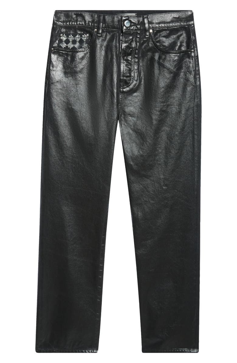 AMIRI MA Quad Coated Straight Leg Jeans, Alternate, color, Black Wax