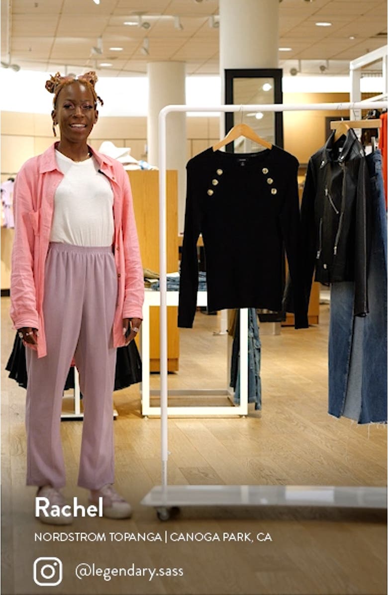 Gold Button Rib Sweater, sales video thumbnail