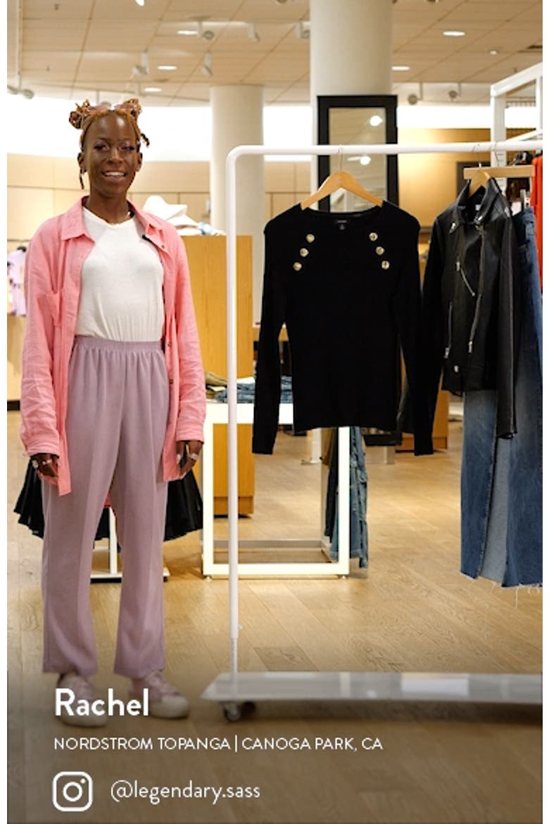 Gold Button Rib Sweater video