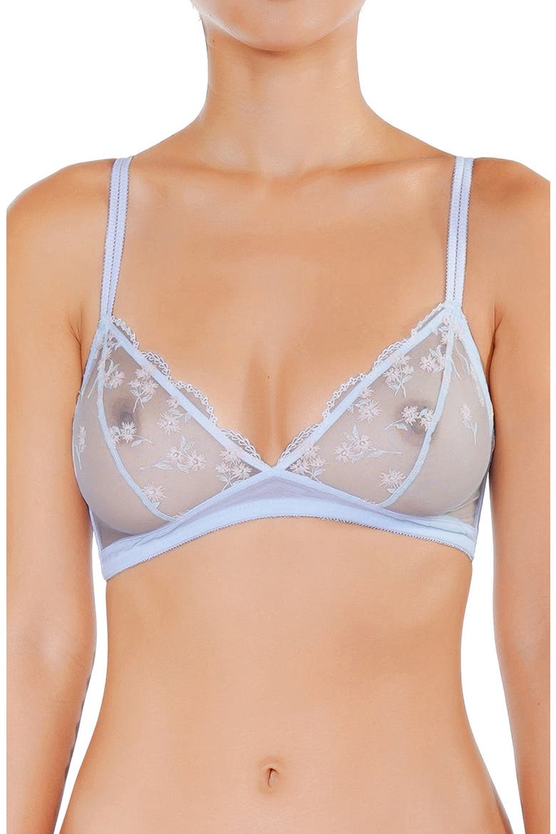 Paradis Embroidered Bra, Main, color, SKY BLUE