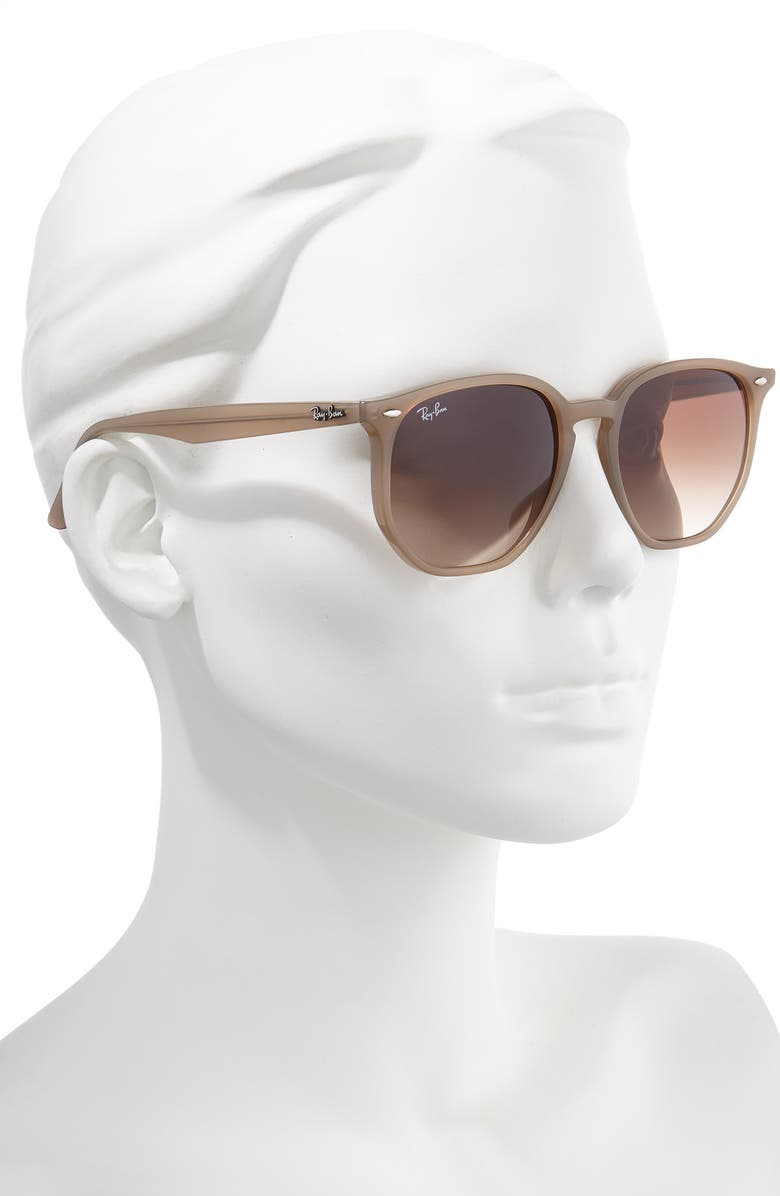 Ray-Ban 54mm Gradient Round Sunglasses, Alternate, color, Opal Beige/ Brown Gradient