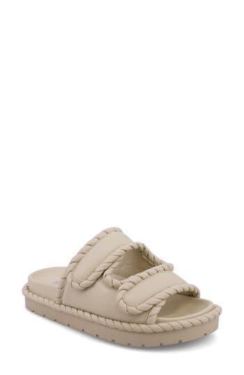 Shop Mia Gemi Puffy Slide Sandal In Linen