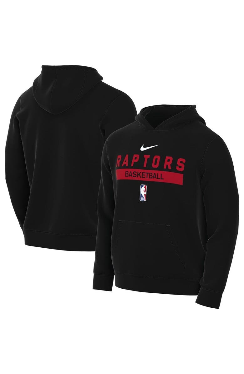 Nike Men's Nike Black Toronto Raptors 2022/23 Spotlight On-Court Practice Performance Pullover Hoodie, Main, color, 