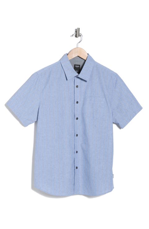 Augustine Short Sleeve Chambray Button-Up Shirt