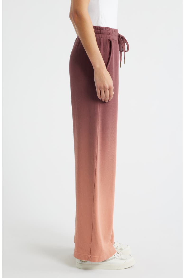 Ombré Dip Dye Drawstring Lounge Pants, Alternate, color, MERLOT