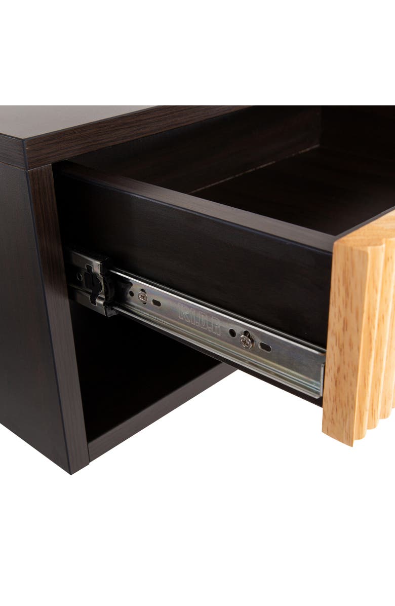 JONATHAN Y Elise Classic Contemporary Floating Wall Mounted Nightstand with Soft-Close Tambour Drawer and Cable Hole, Alternate, color,