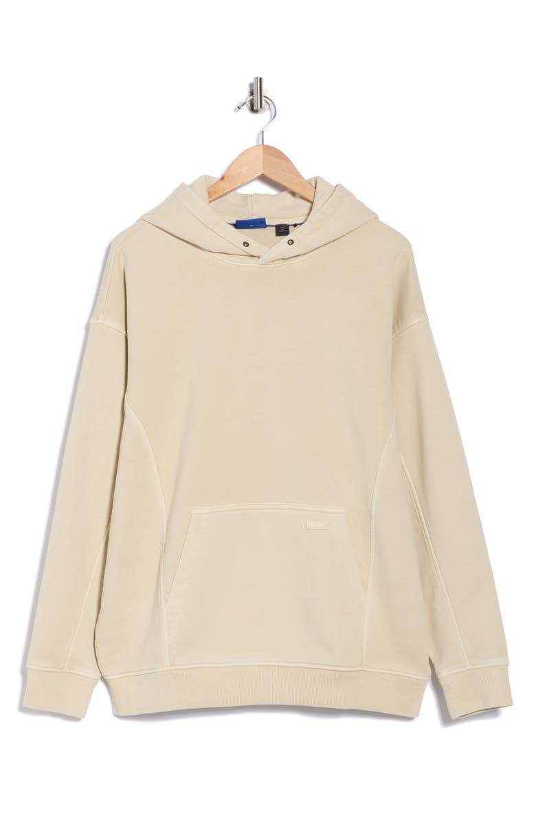 HUGO Neliso Cotton French Terry Hoodie, Alternate, color, Med Bge