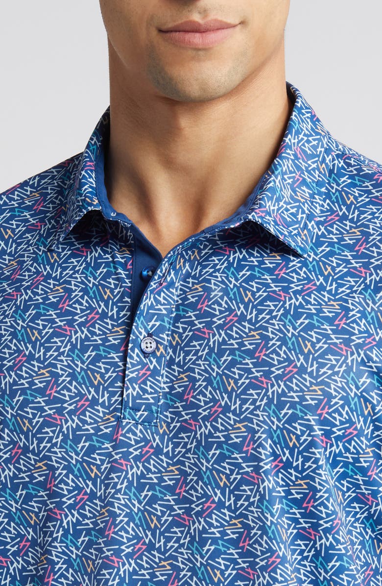 Swannies Fore Scatter Print Golf Polo, Alternate, color, Navy