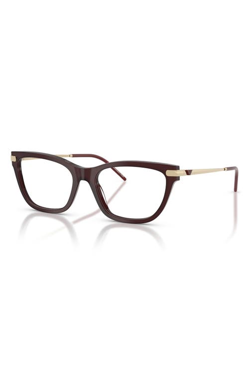 Emporio Armani 52mm Cat Eye Optical Glasses In Black