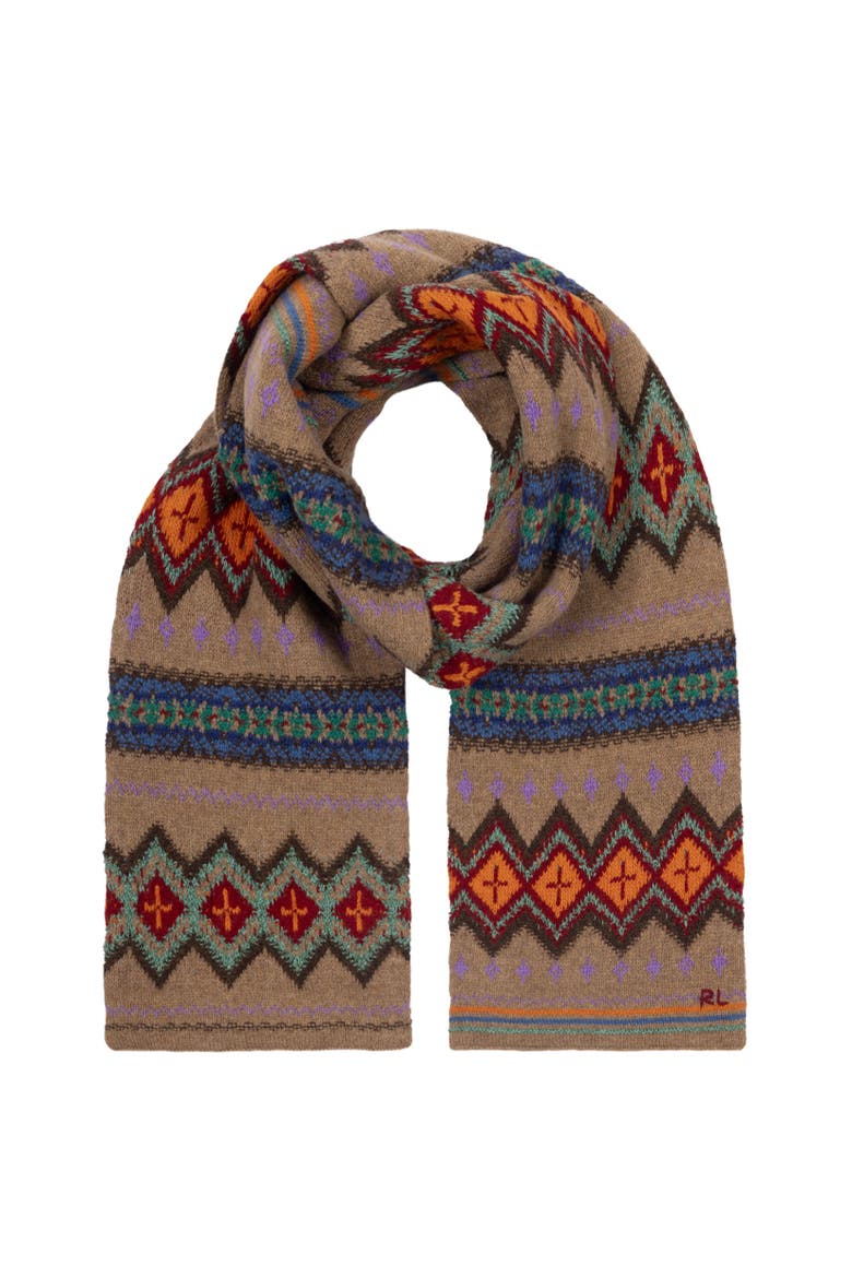 Textured Geo Scarf, Main, color, Natural Multi