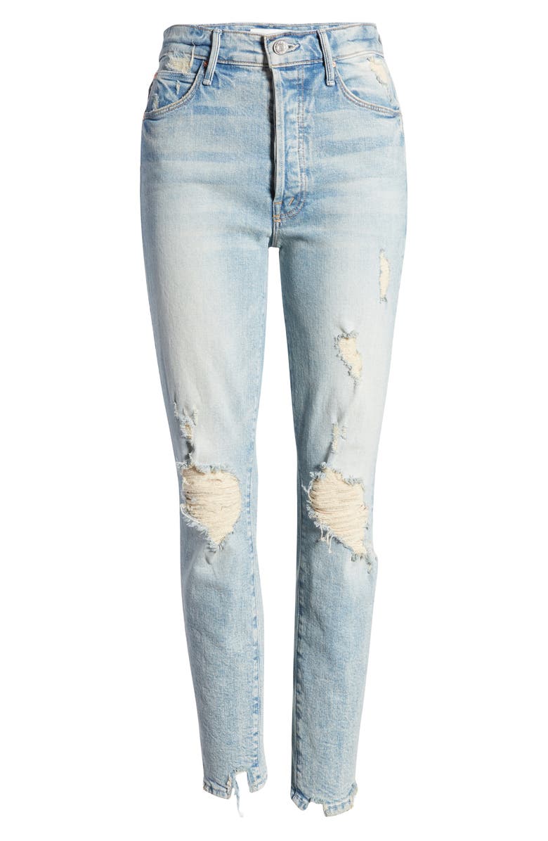 MOTHER MIRANDA + MOTHER Easy Does It High Waist Crop Skinny Jeans, Alternate, color,