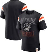 Darius Rucker Collection by Fanatics Men's Darius Rucker Collection by Fanatics Black Baltimore Orioles Distressed Sleeve Stripe T-Shirt