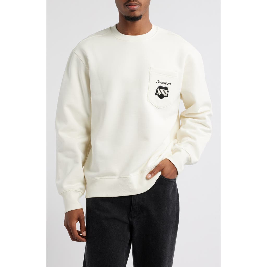 Carhartt Work In Progress Heart Train Pocket Sweatshirt in Wax