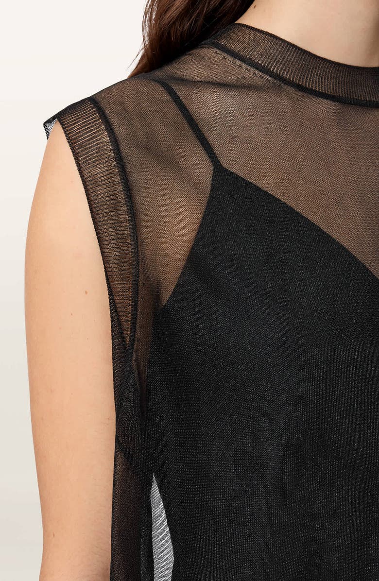 AllSaints Ava A-Line Dress, Alternate, color, Black