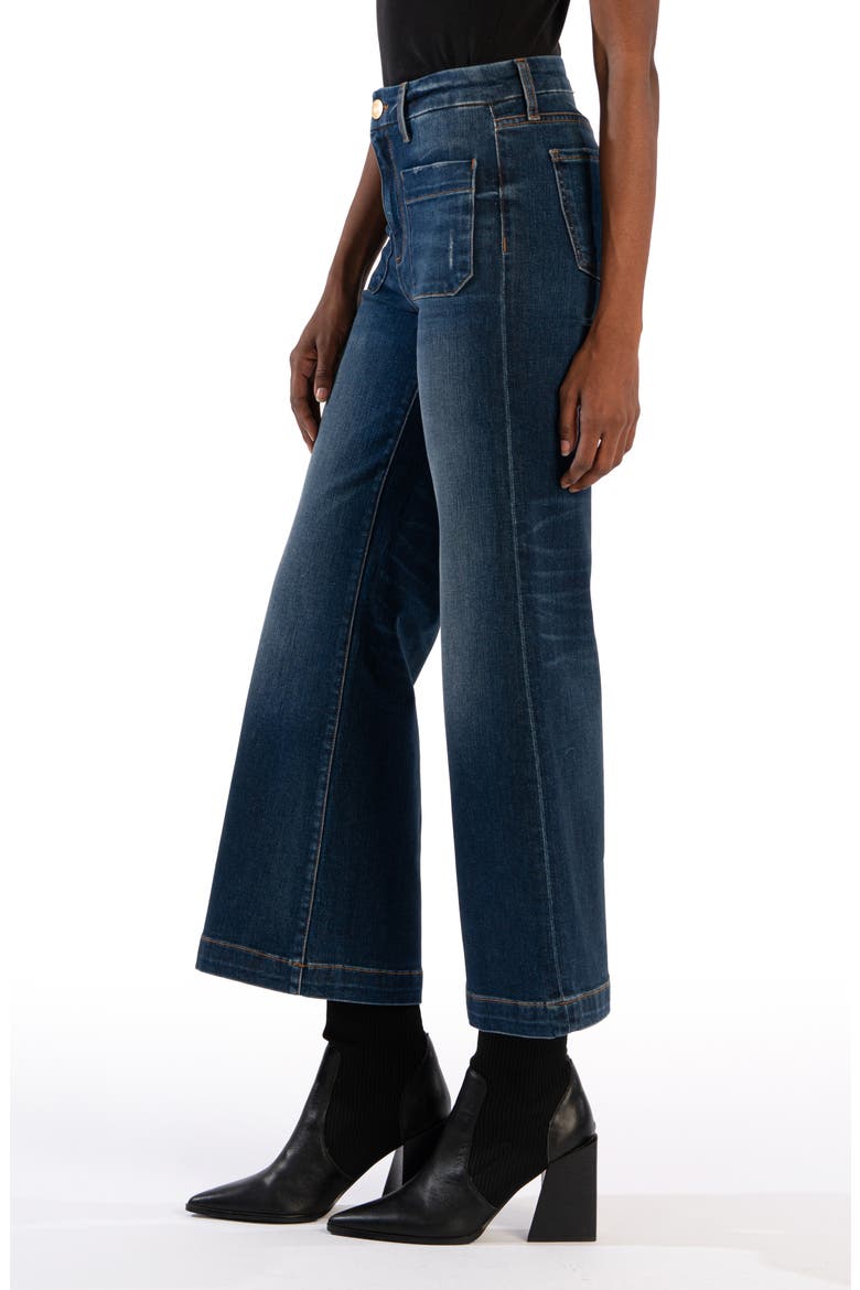 Meg Patch Pocket Wide Leg Jeans, Alternate, color, WAITING