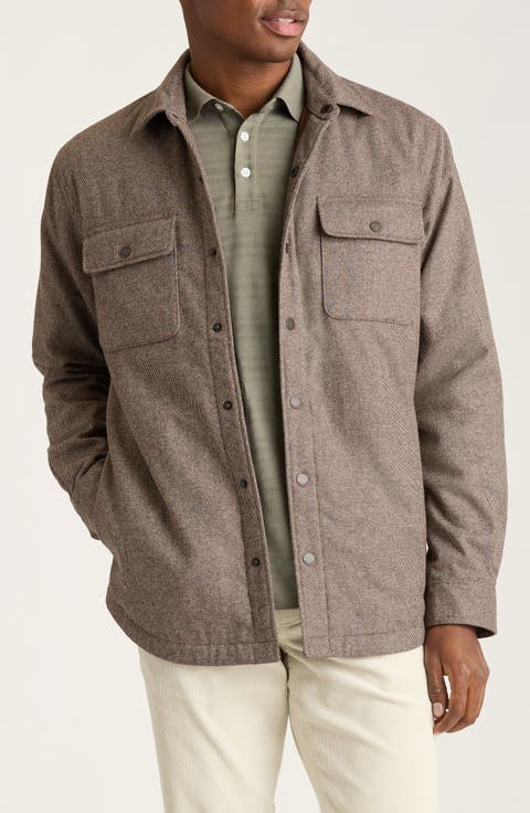 Brushed Wool Blend Twill Shacket