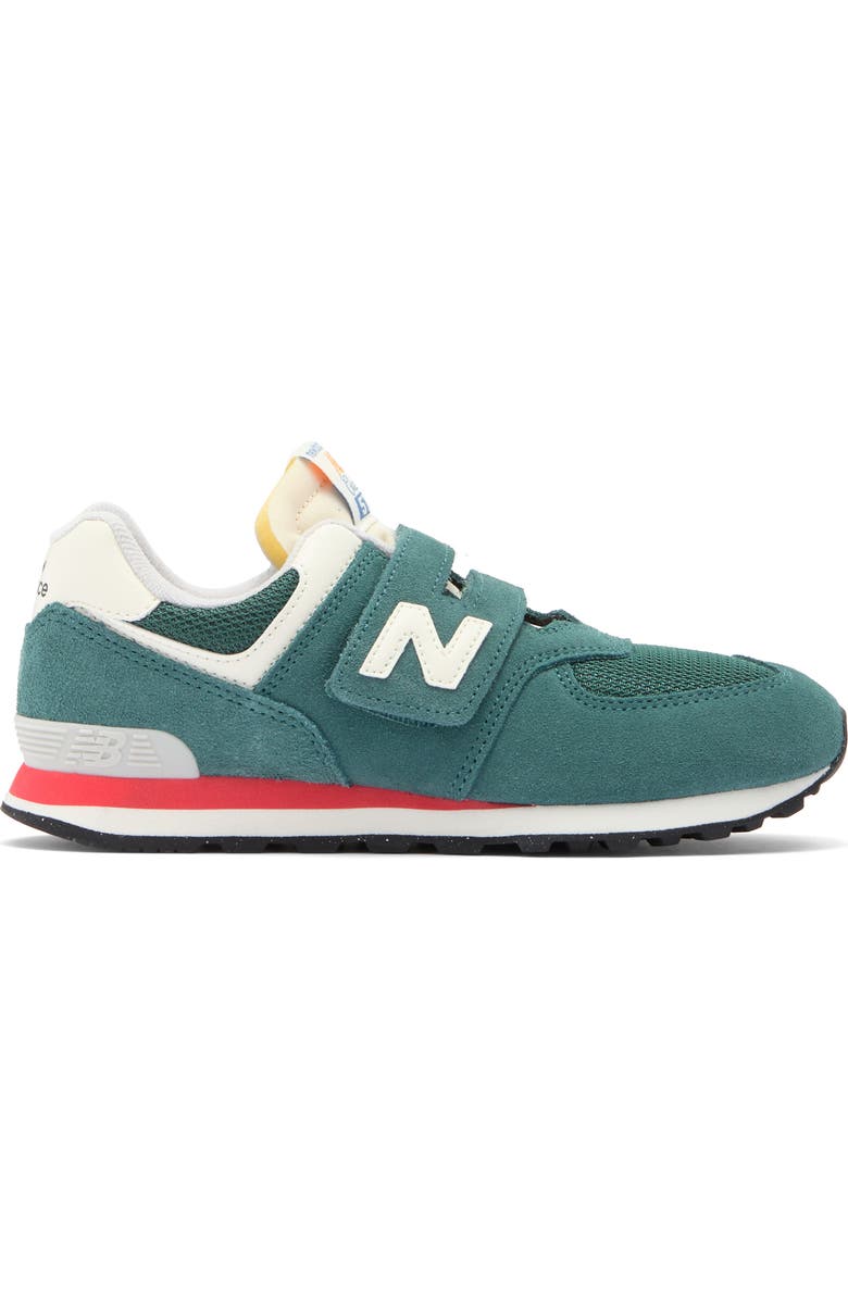 New Balance Kids' 574 Sneaker, Alternate, color, New Spruce/ Blast Red
