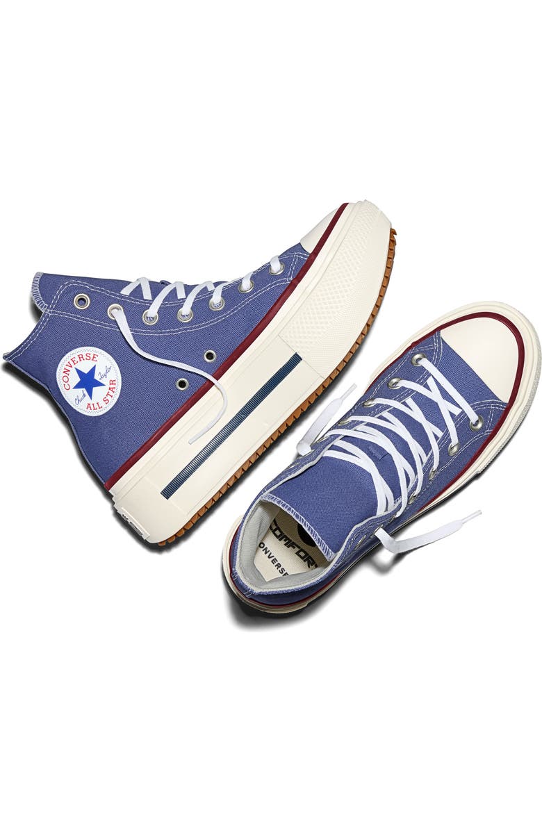 Converse Gender Inclusive Chuck Taylor All Star Lift Double Stack High Top Platform Sneaker, Alternate, color, Indigo Storm/ Egret/ Garnet