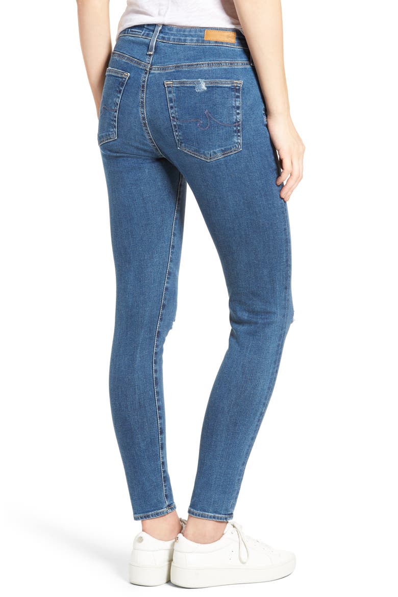 The Farrah High Waist Ankle Skinny Jeans, Alternate, color, INTERIM DESTROYED