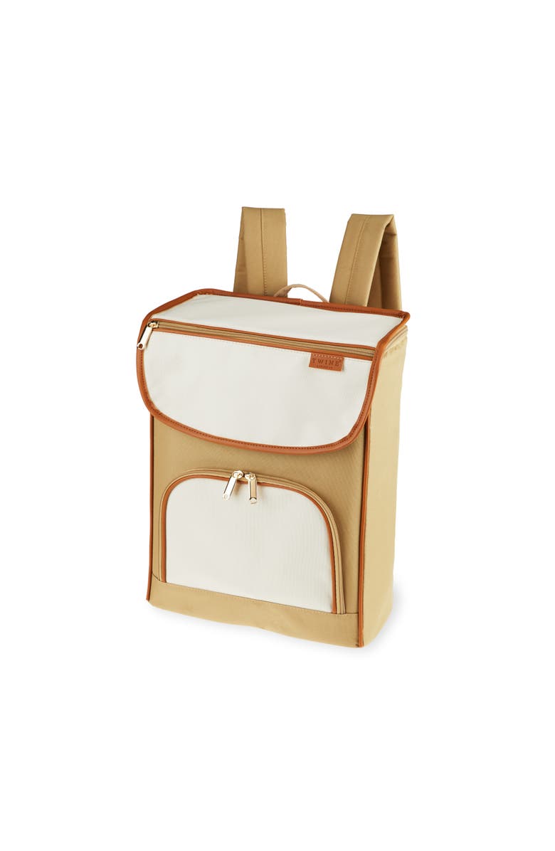 TWINE Insulated Cooler Backpack in Tan, Main, color, Beige