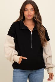 PinkBlush Colorblock Half Zip Hoodie