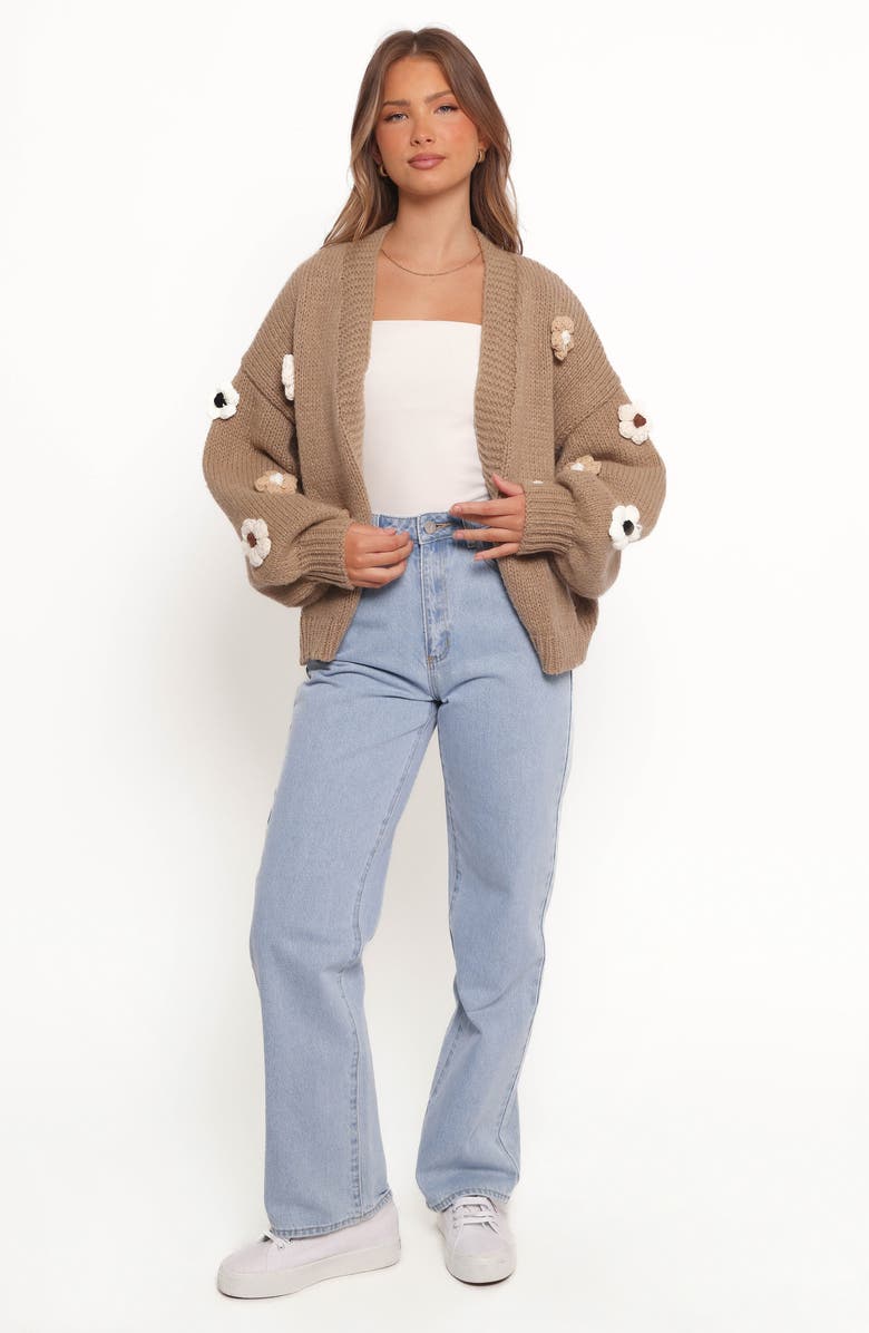 Petal & Pup Delaro Flower Cardigan, Alternate, color, Brown