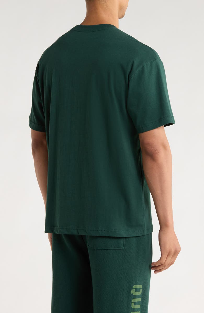 Quiet Golf Stencil Logo Cotton T-Shirt, Alternate, color, Forest