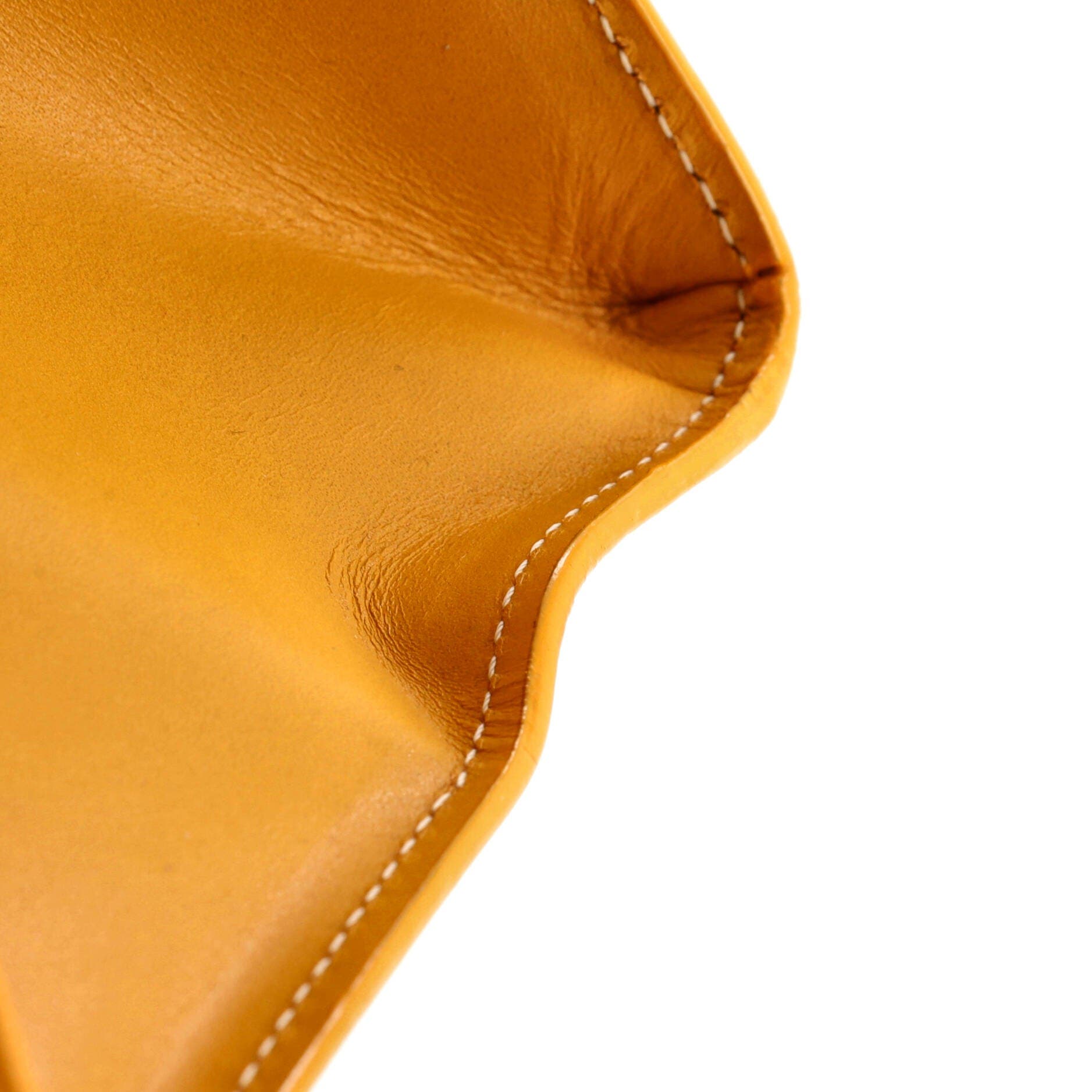 Pre-Owned Goyard Saigon Top Handle Bag Coated Canvas with Leather MM, Alternate, color, Yellow