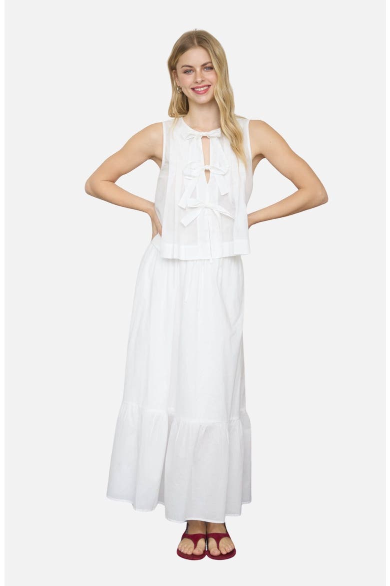 Tiered Maxi Skirt, Alternate, color, WHITE