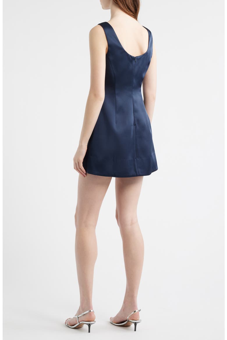 Franceska Satin Mindress, Alternate, color, BLUEBERRY