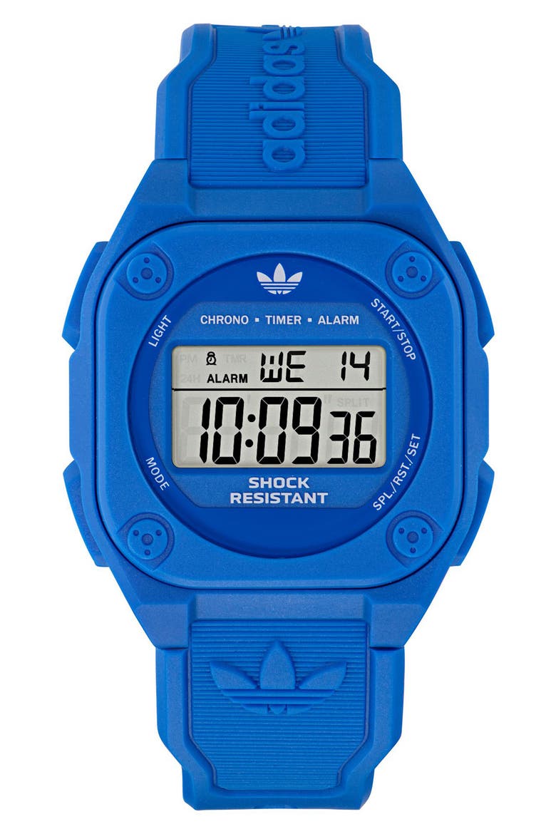 City Tech 4 Silicone Strap Watch, 42mm, Main, color, BLUE