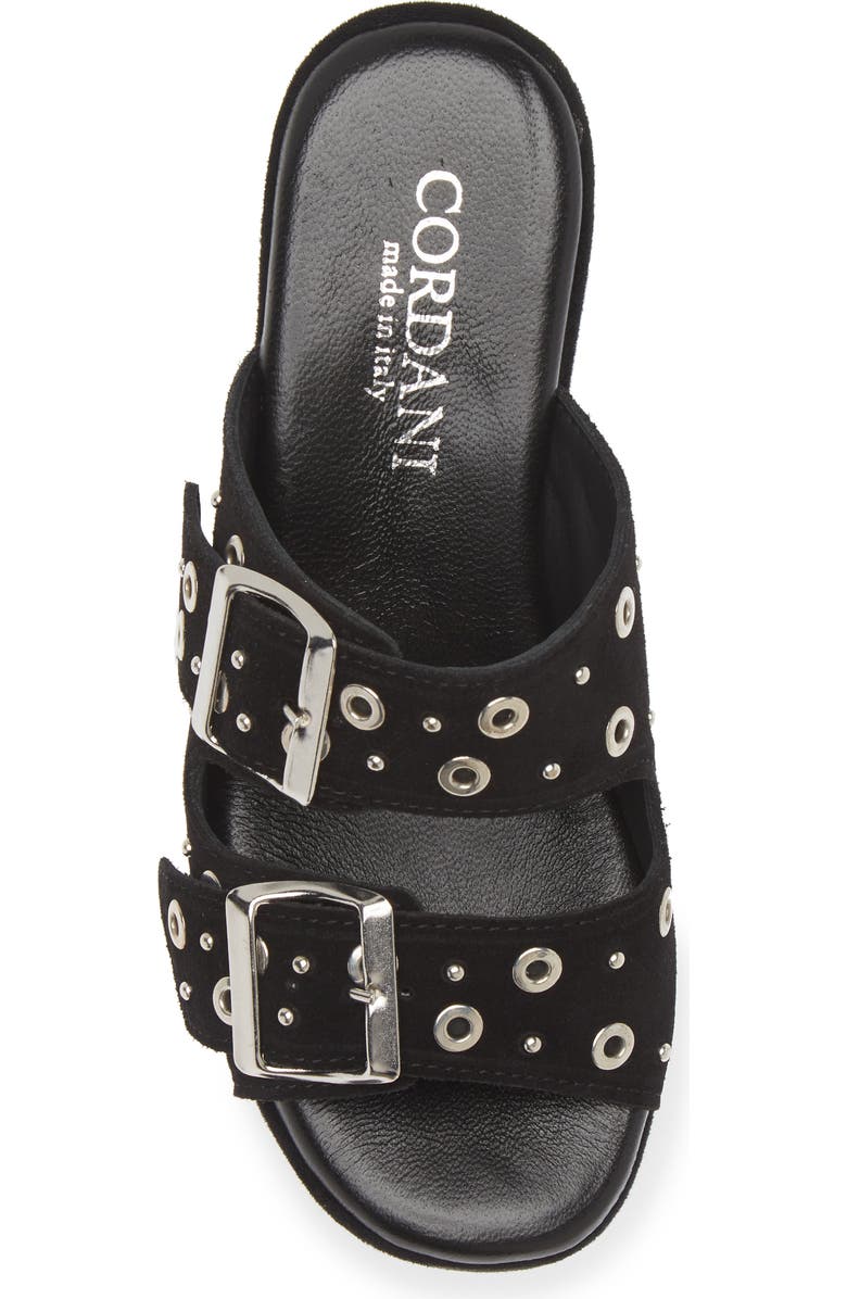 Cordani Jayne Platform Wedge Slide Sandal, Alternate, color, Crosta Nero