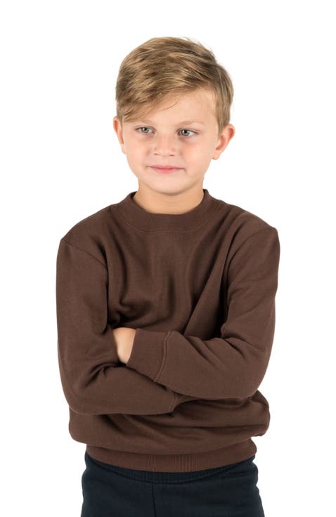 Kids Pullover Sweatshirt, Long Sleeve, Solid Colors
