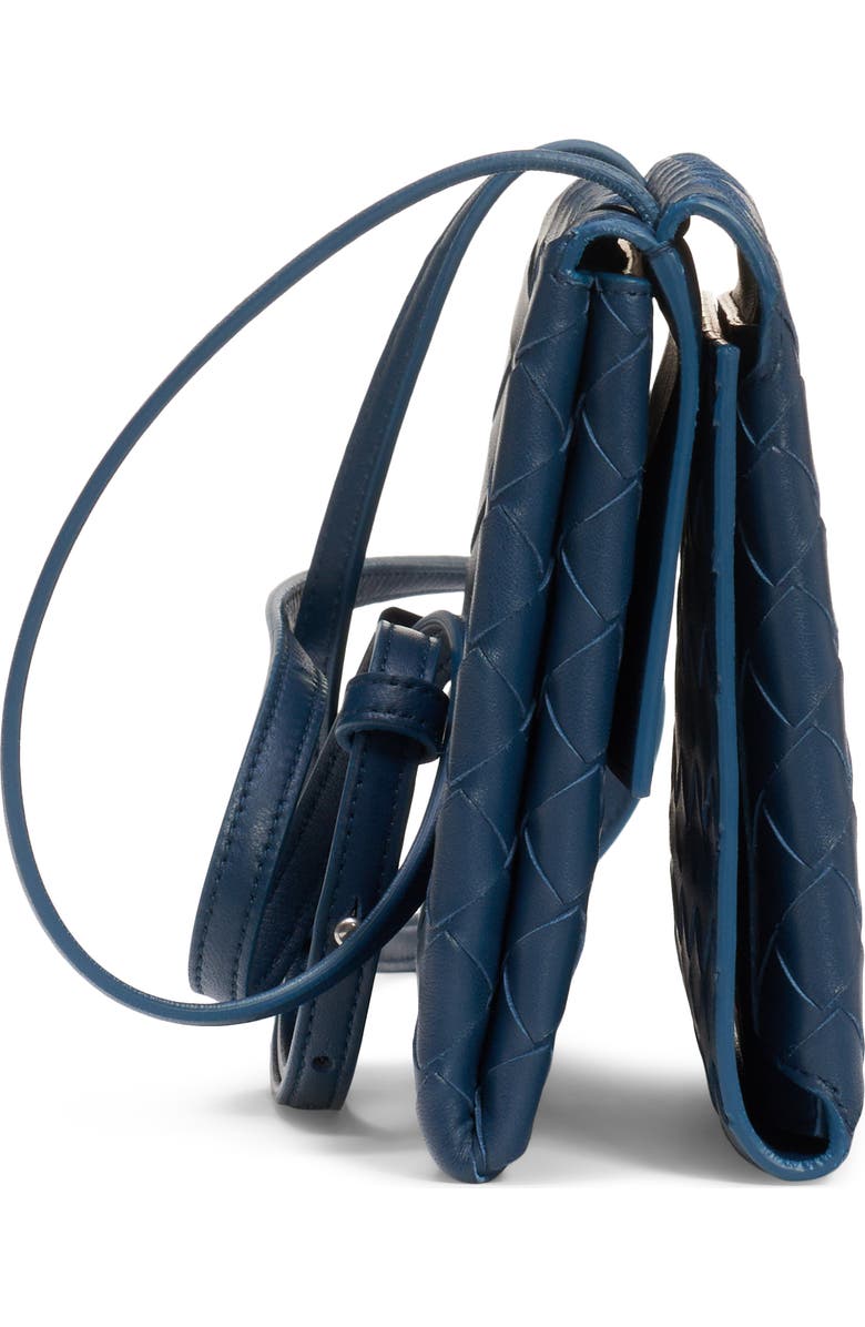 Bottega Veneta Intrecciato Leather Flap Crossbody Bag, Alternate, color,