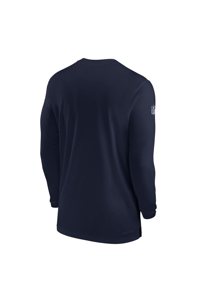 Nike Men's Nike Navy New England Patriots Sideline Coach Performance Long Sleeve T-Shirt, Alternate, color, 