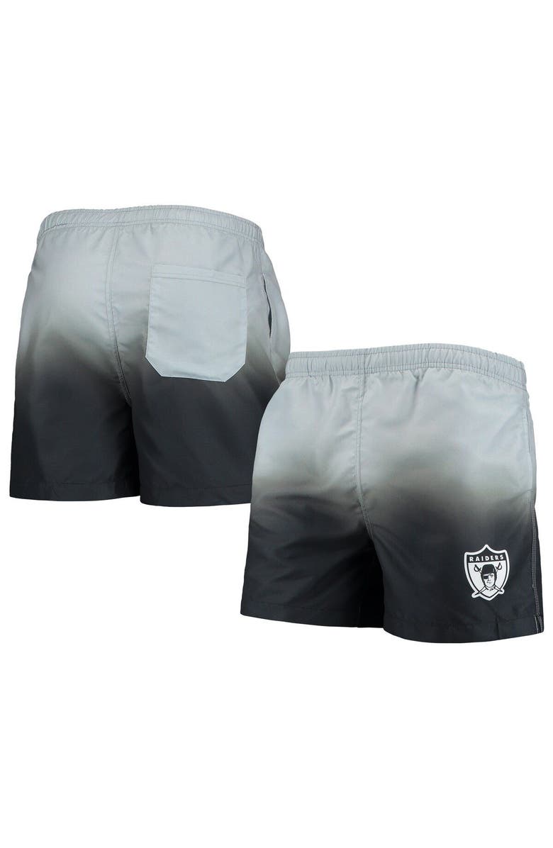 FOCO Men's FOCO Black Las Vegas Raiders Retro Dip-Dye Swim Shorts, Main, color, 