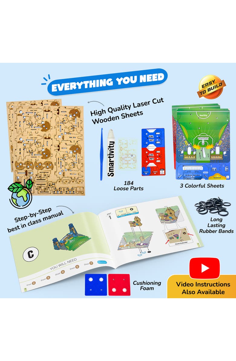 Smartivity Mini Football Diy Soccer Arena
Field Building Toy, Alternate, color,