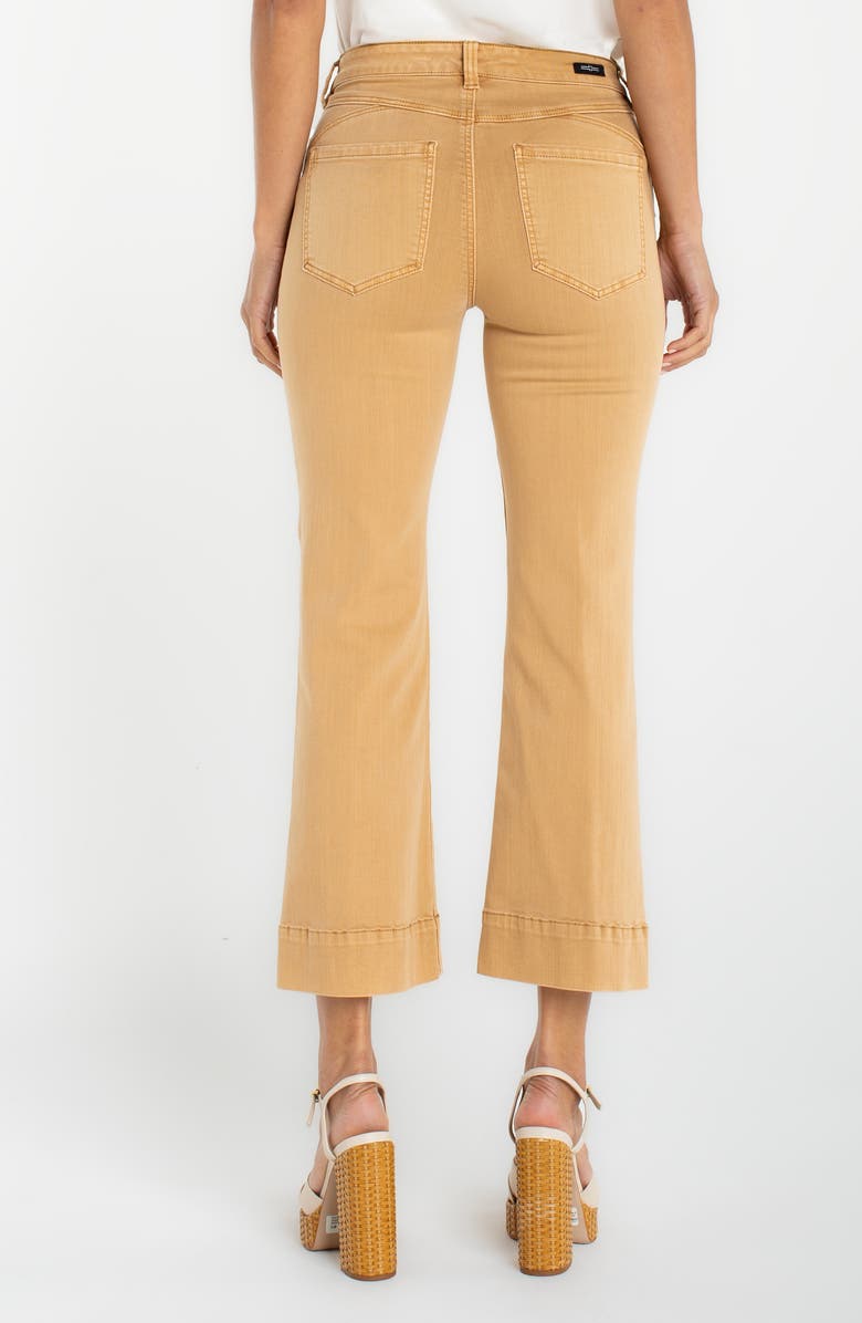 Liverpool Hannah Crop Flare Jeans, Alternate, color, Straw
