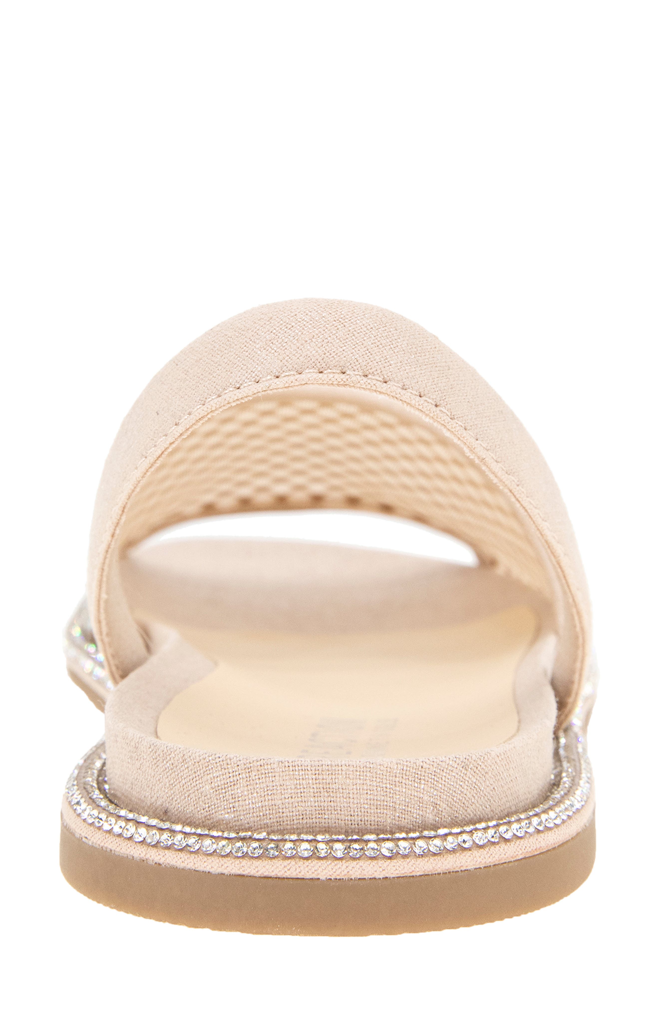 Saavi Rhinestone Mesh Sandal, Alternate, color, ALMOND CRYSTAL MESH