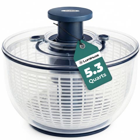 Salad Spinner with Built In Drain 5.3 Quart