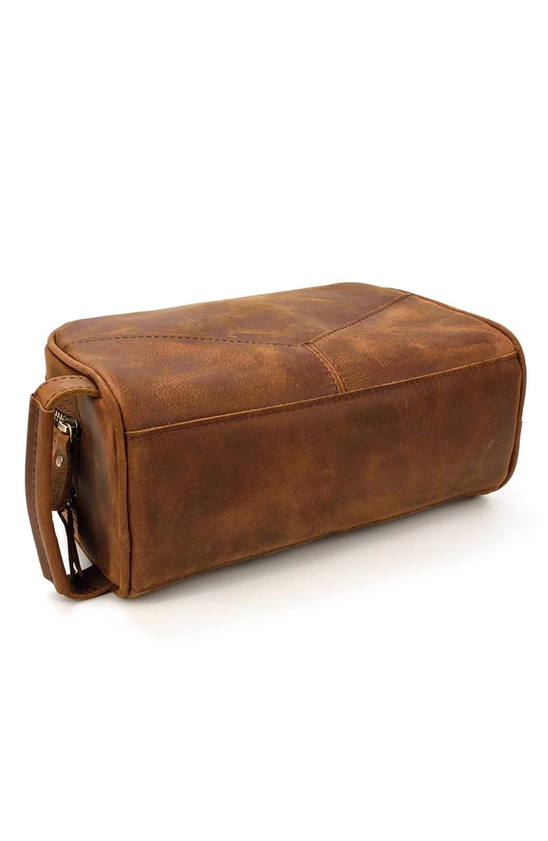 STEEL HORSE LEATHER The Nomad Toiletry Bag | Genuine Leather Travel Toiletry Bag, Alternate, color, Brown