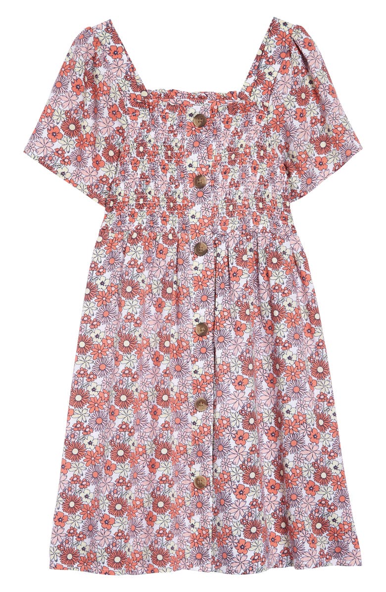 seed heritage Floral Smocked Dress, Main, color,
