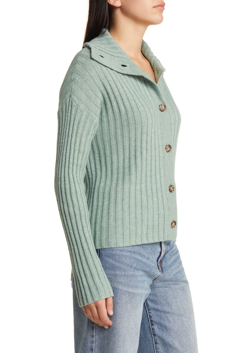Wool Blend Oversize Collar Cardigan, Alternate, color, CAROLINA BLUE