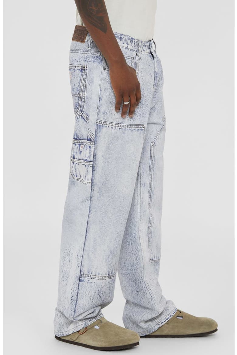 Go Photorealistic Baggy Faux Denim Pants, Alternate, color, BLUE